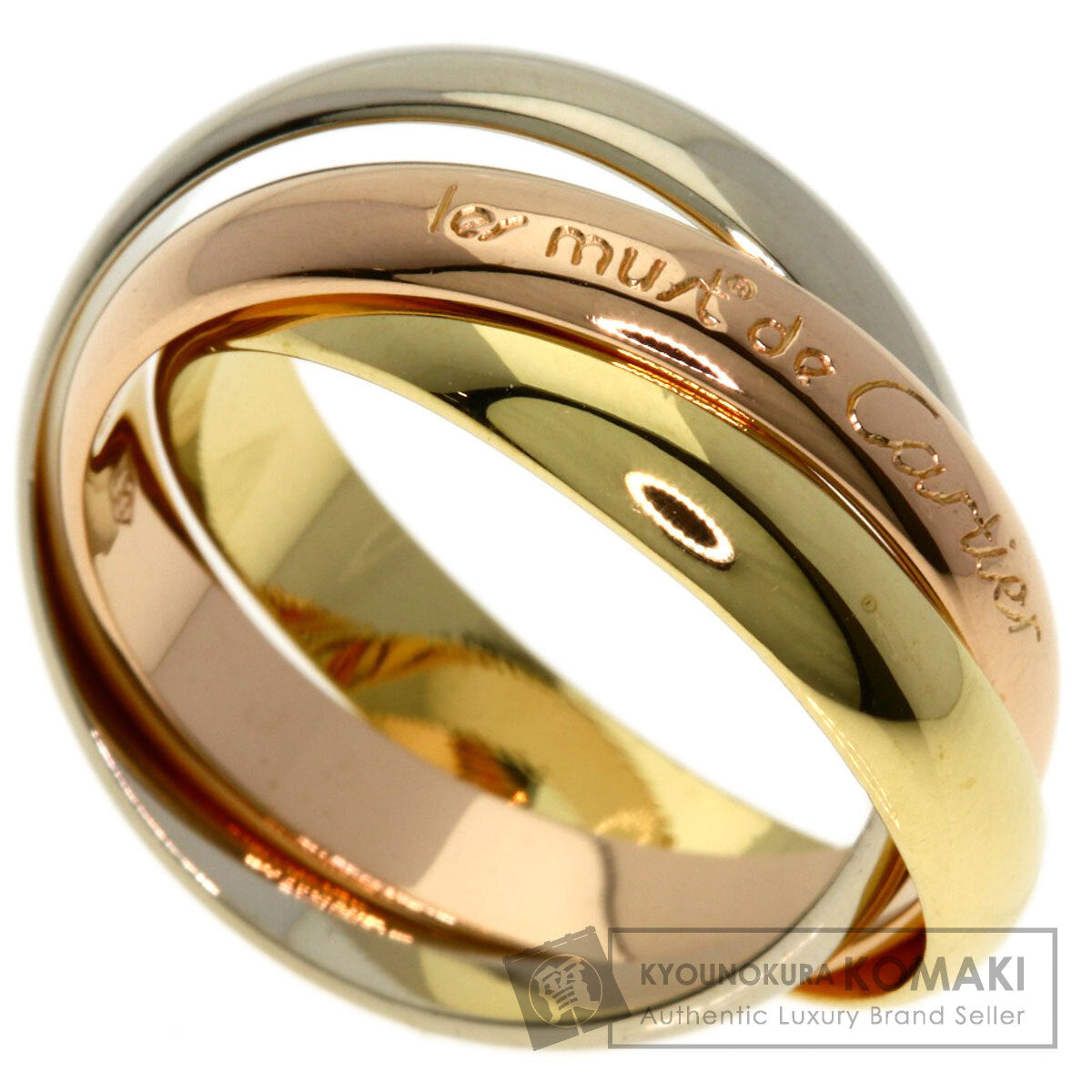 CARTIER Trinity #53 Ring K18 Yellow Gold 18K Pink GoldLadies [Used]