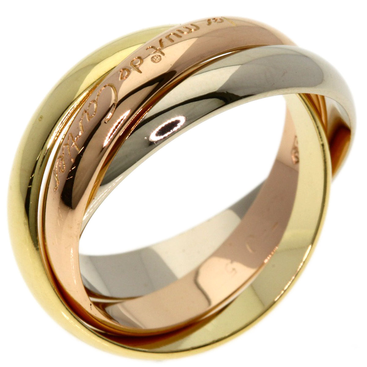 CARTIER Trinity #53 Ring K18 Yellow Gold 18K Pink GoldLadies [Used]