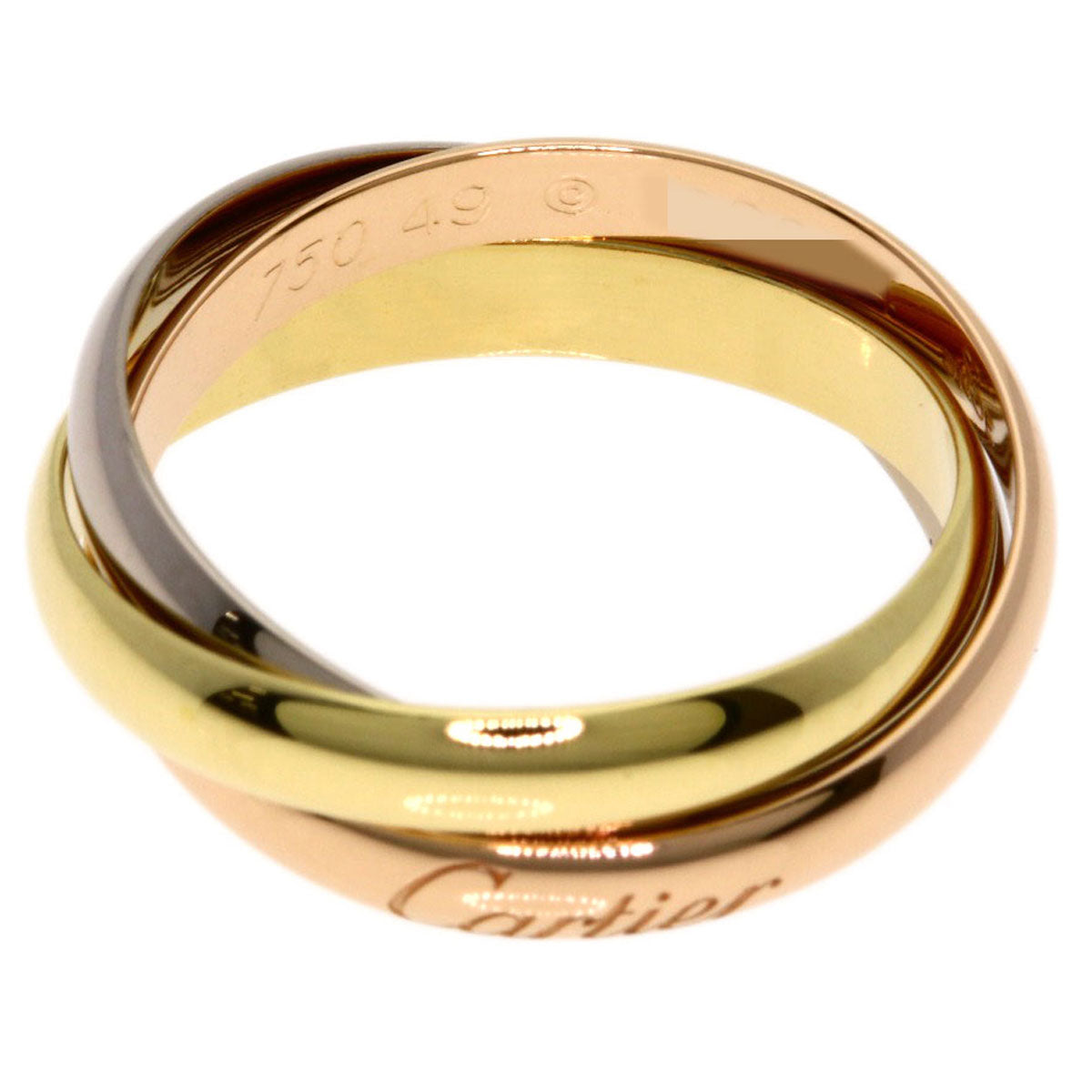 CARTIER Trinity SM Current Model #49 Ring K18 Yellow Gold 18K Pink GoldLadies [Used]