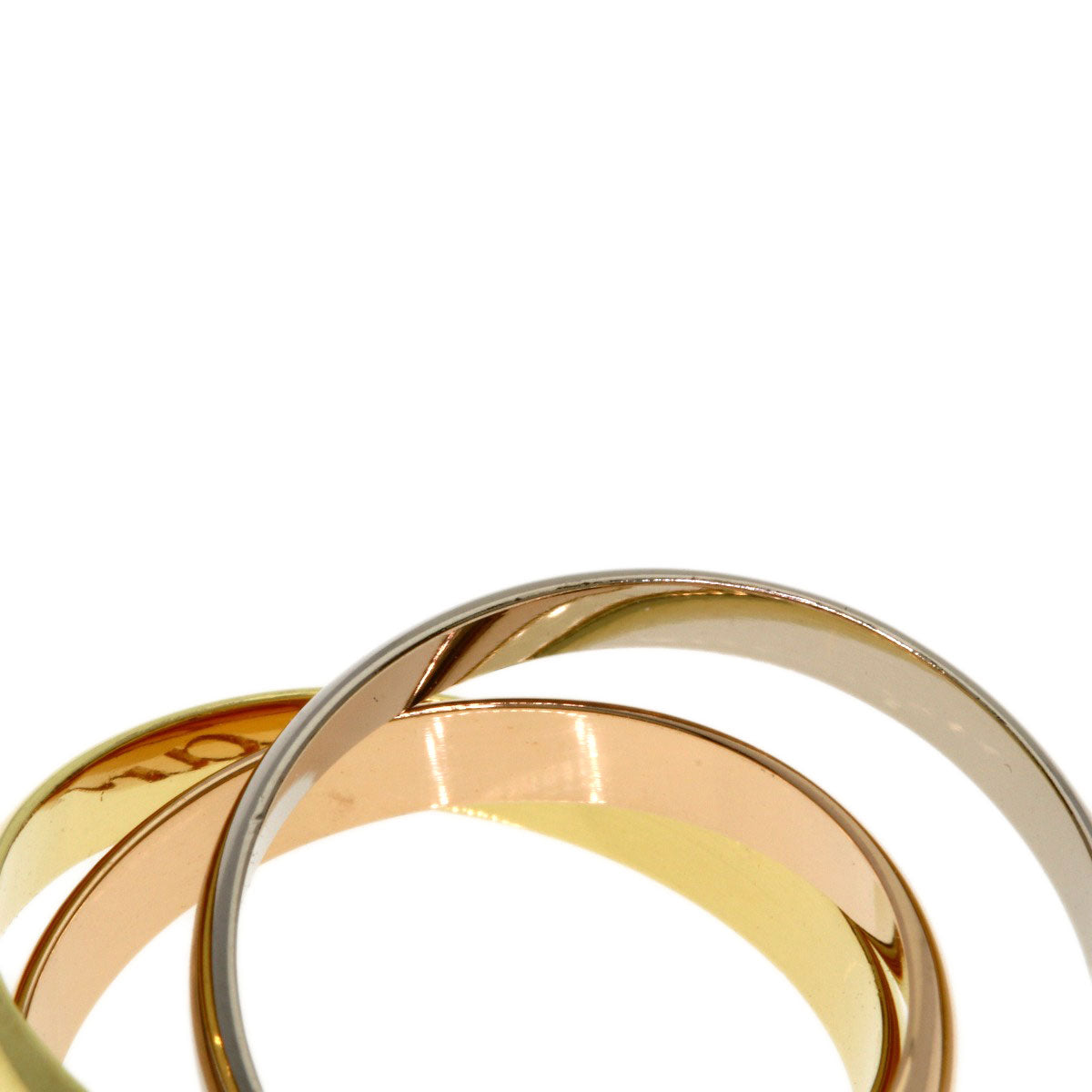 CARTIER Trinity SM Current Model #49 Ring K18 Yellow Gold 18K Pink GoldLadies [Used]