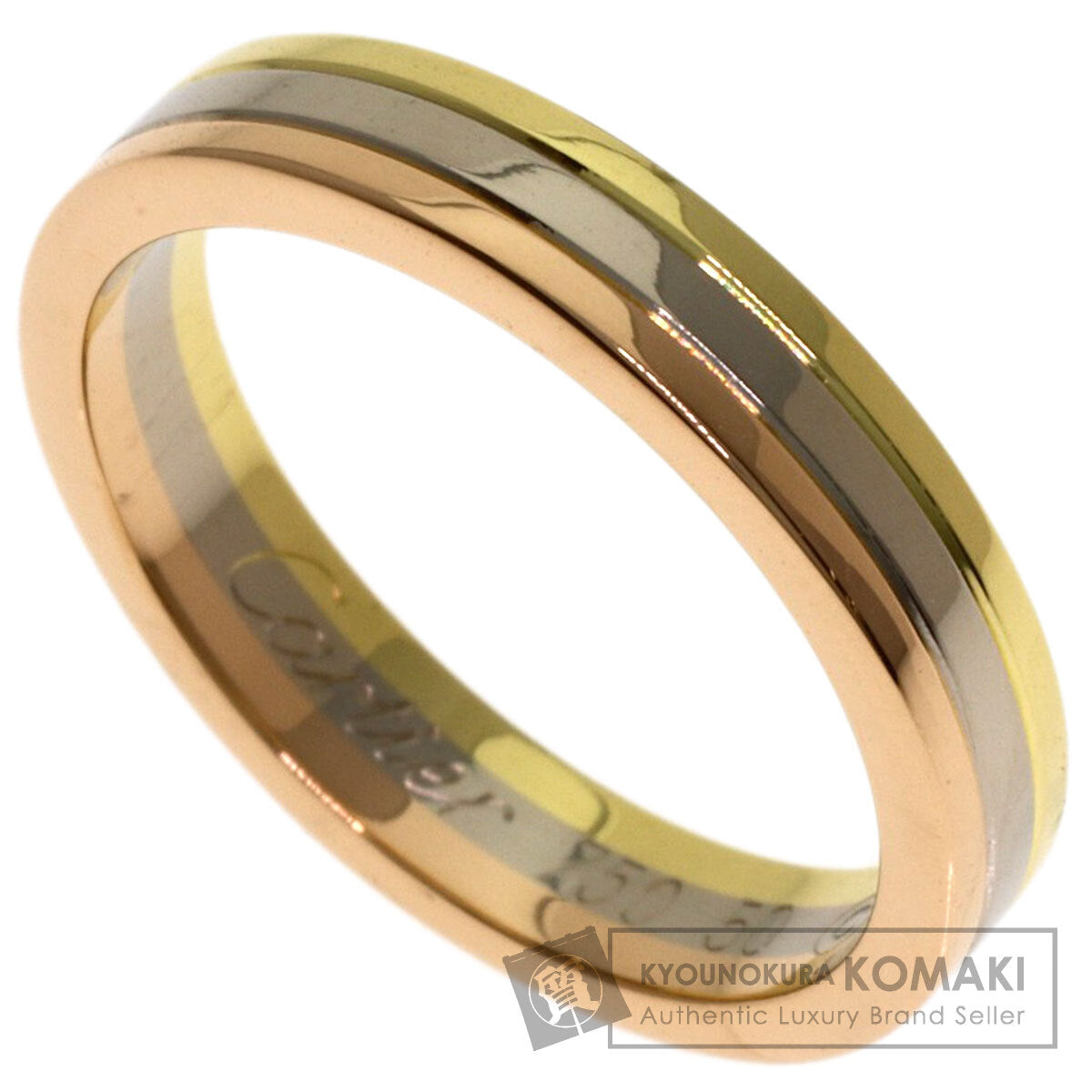 CARTIER Three color # 50 Ring K18 Yellow Gold K18 White GoldLadies [Used]
