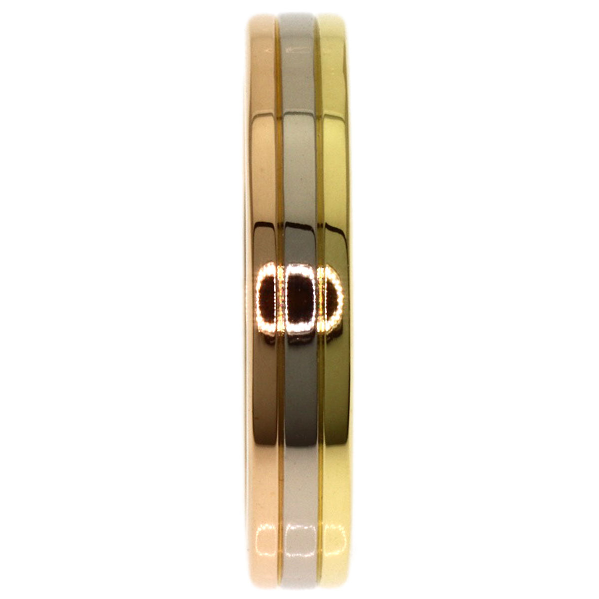 CARTIER Three color # 50 Ring K18 Yellow Gold K18 White GoldLadies [Used]