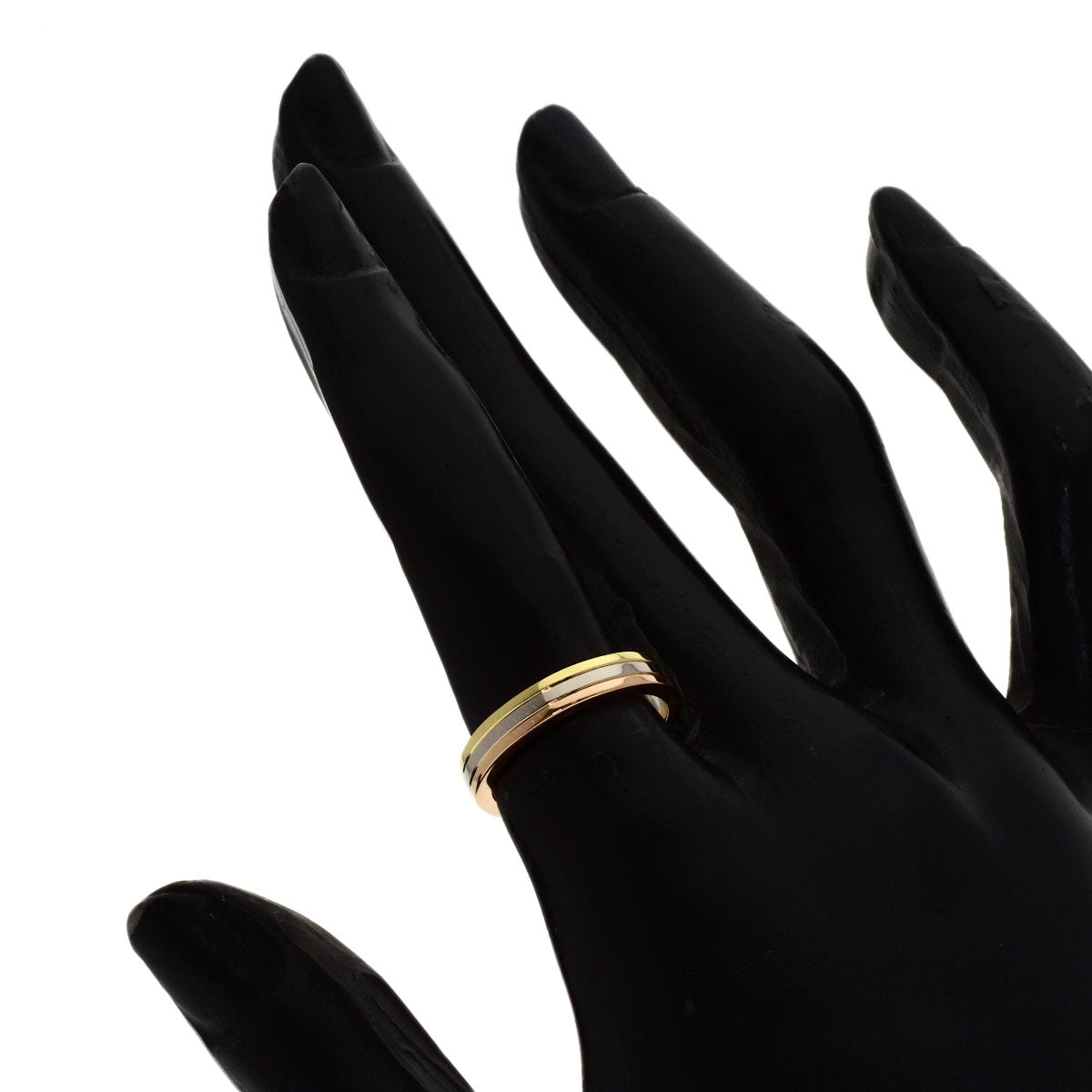 CARTIER Three color # 50 Ring K18 Yellow Gold K18 White GoldLadies [Used]