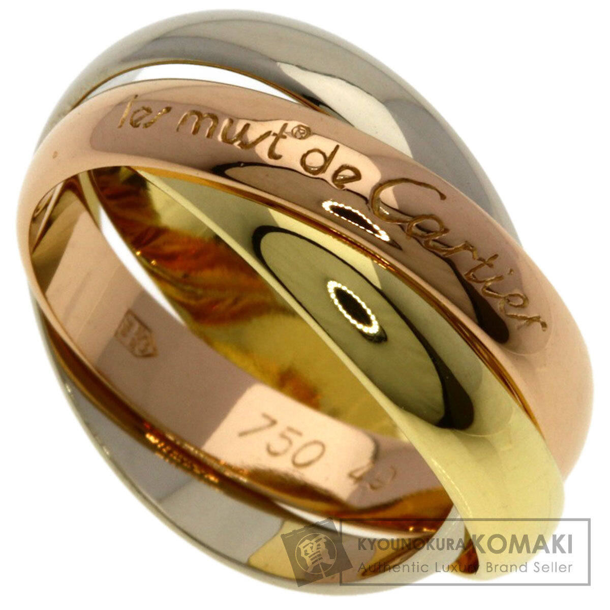 CARTIER Trinity #49 Ring K18 Yellow Gold K18 White GoldLadies [Used]