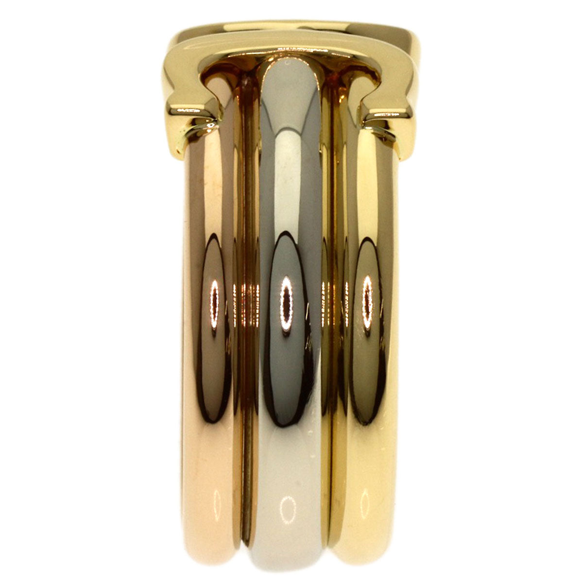 CARTIER 2C ring # 54 Ring K18 Yellow Gold K18 White GoldLadies [Used]