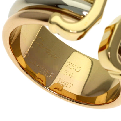 CARTIER 2C ring # 54 Ring K18 Yellow Gold K18 White GoldLadies [Used]