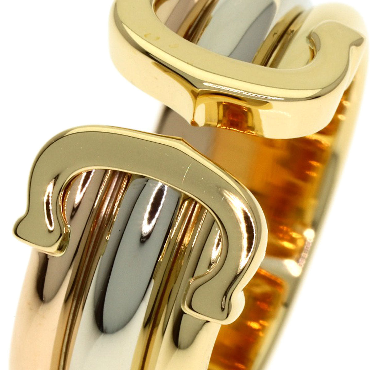 CARTIER 2C ring # 54 Ring K18 Yellow Gold K18 White GoldLadies [Used]