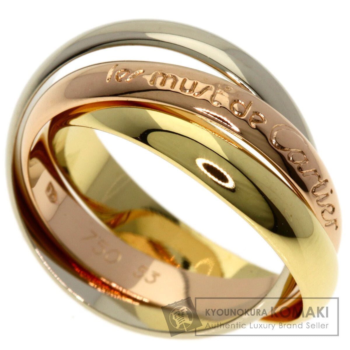 CARTIER Trinity #53 Ring K18 Yellow Gold 18K Pink GoldLadies [Used]