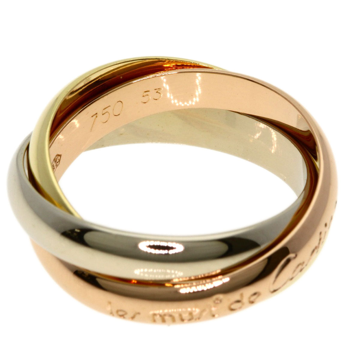 CARTIER Trinity #53 Ring K18 Yellow Gold 18K Pink GoldLadies [Used]