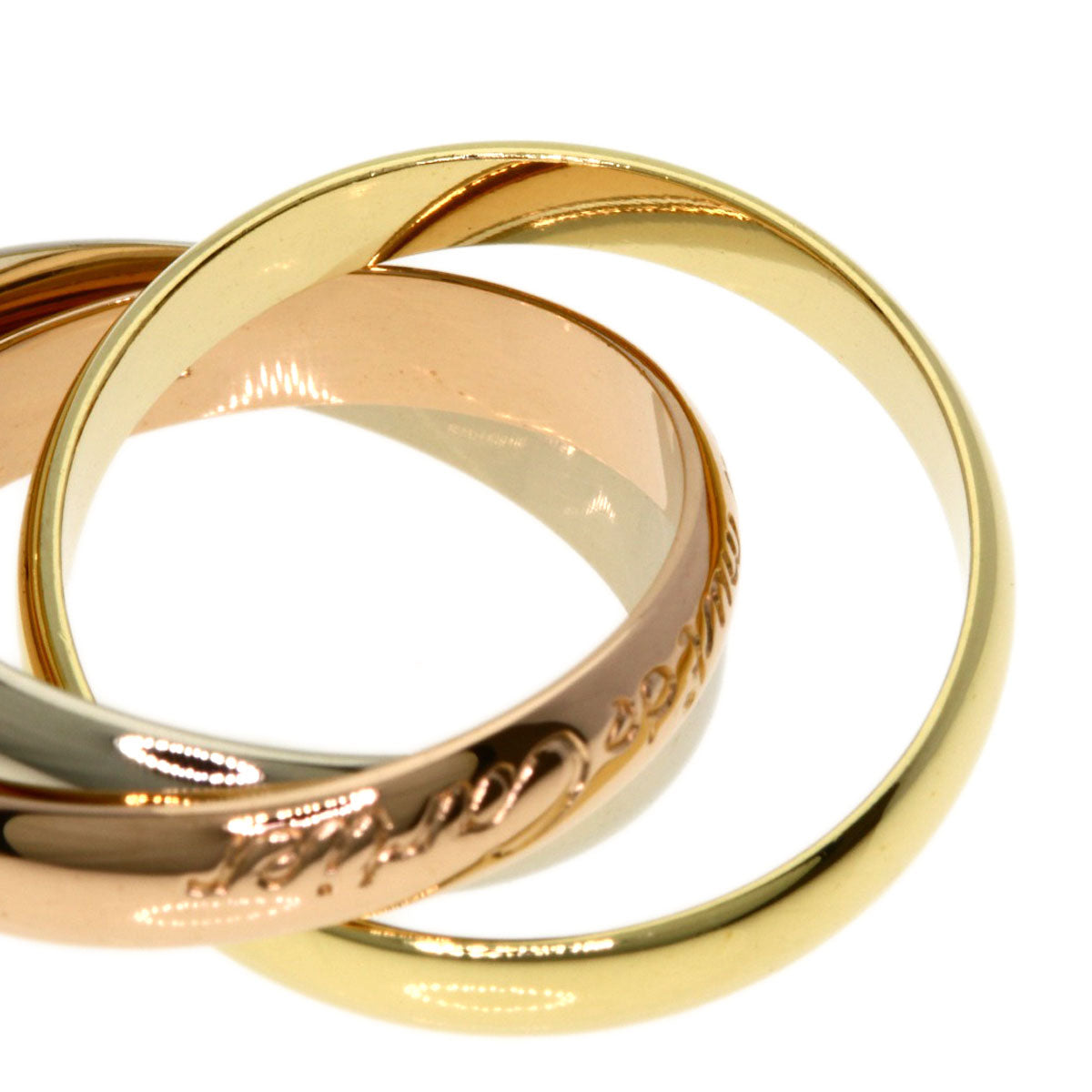 CARTIER Trinity #53 Ring K18 Yellow Gold 18K Pink GoldLadies [Used]
