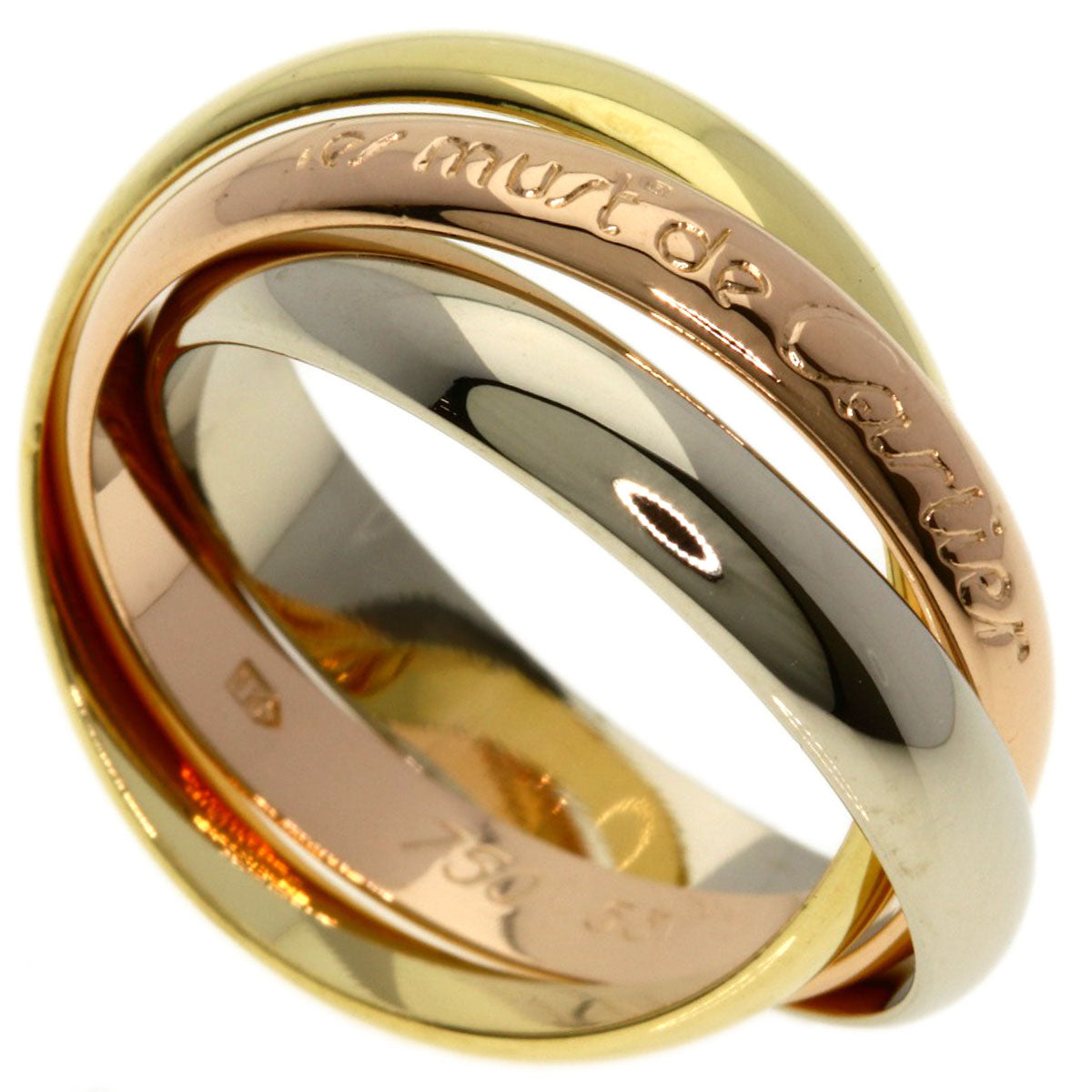 CARTIER Trinity #53 Ring K18 Yellow Gold 18K Pink GoldLadies [Used]