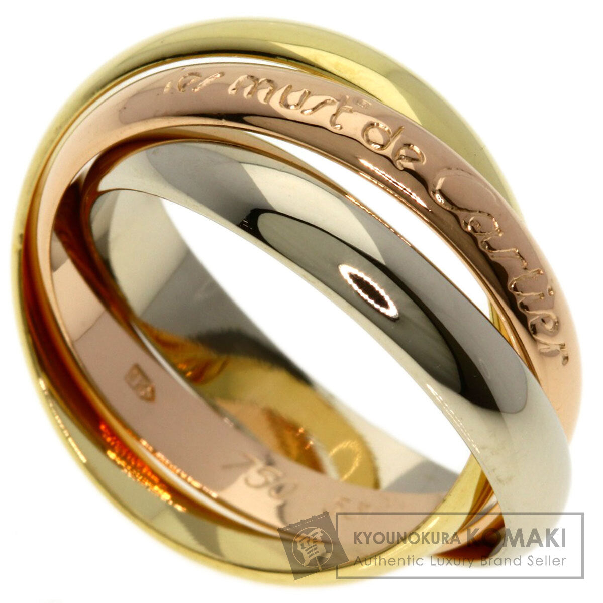 CARTIER Trinity #53 Ring K18 Yellow Gold 18K Pink GoldLadies [Used]