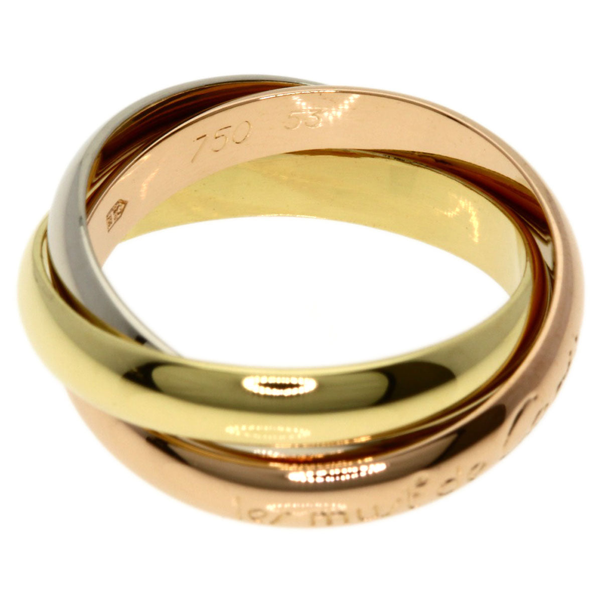 CARTIER Trinity #53 Ring K18 Yellow Gold 18K Pink GoldLadies [Used]