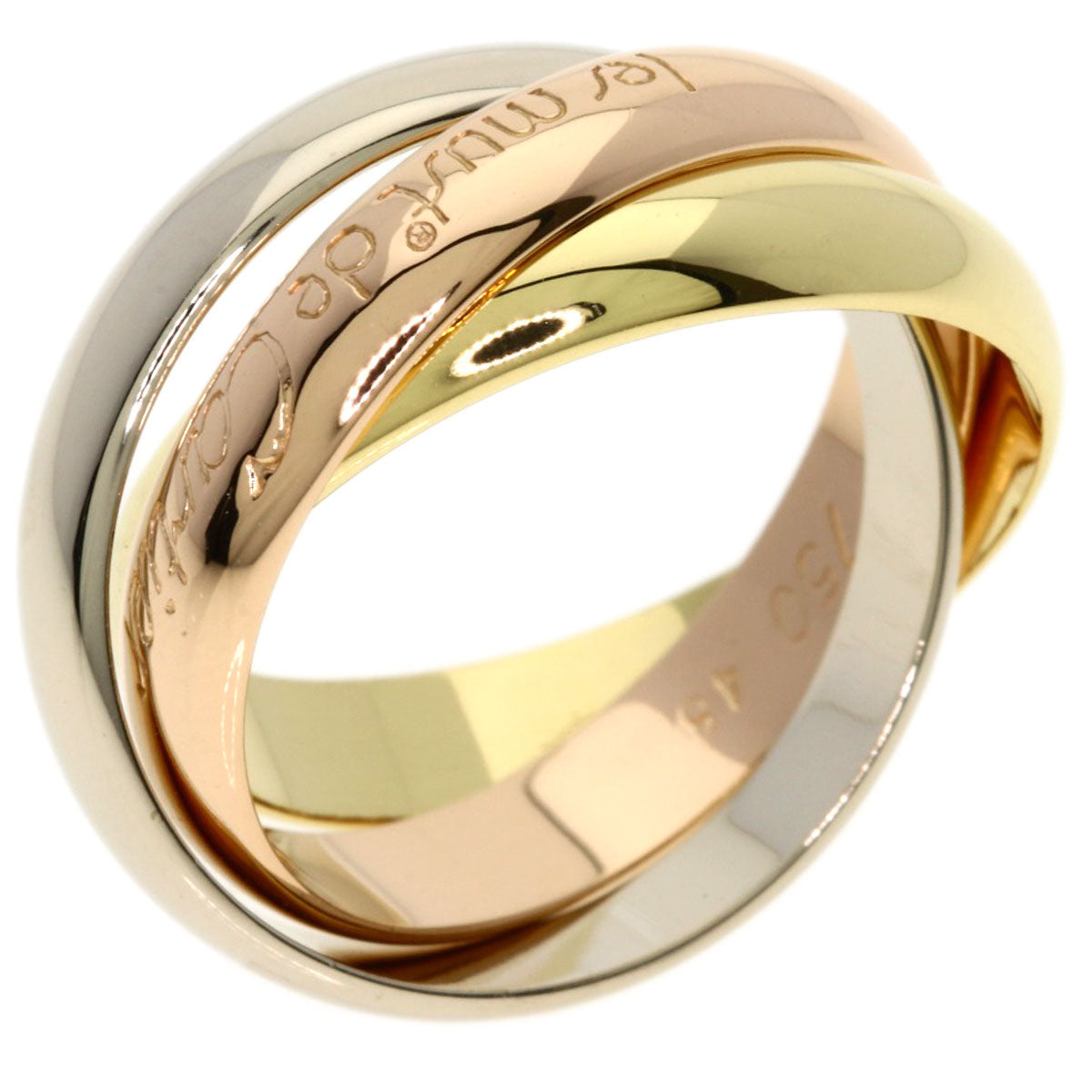 CARTIER Trinity #48 Ring K18 Yellow Gold 18K Pink GoldLadies [Used]