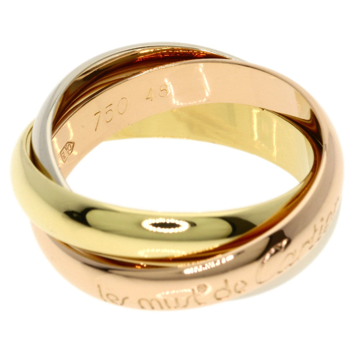 CARTIER Trinity #48 Ring K18 Yellow Gold 18K Pink GoldLadies [Used]