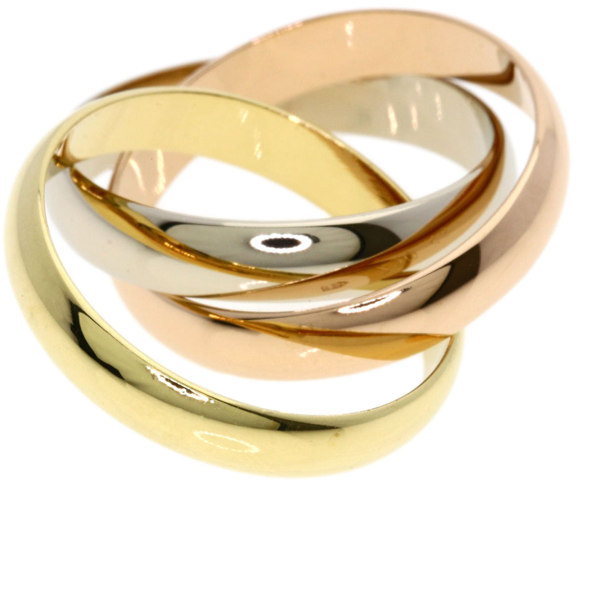 CARTIER Trinity #48 Ring K18 Yellow Gold 18K Pink GoldLadies [Used]