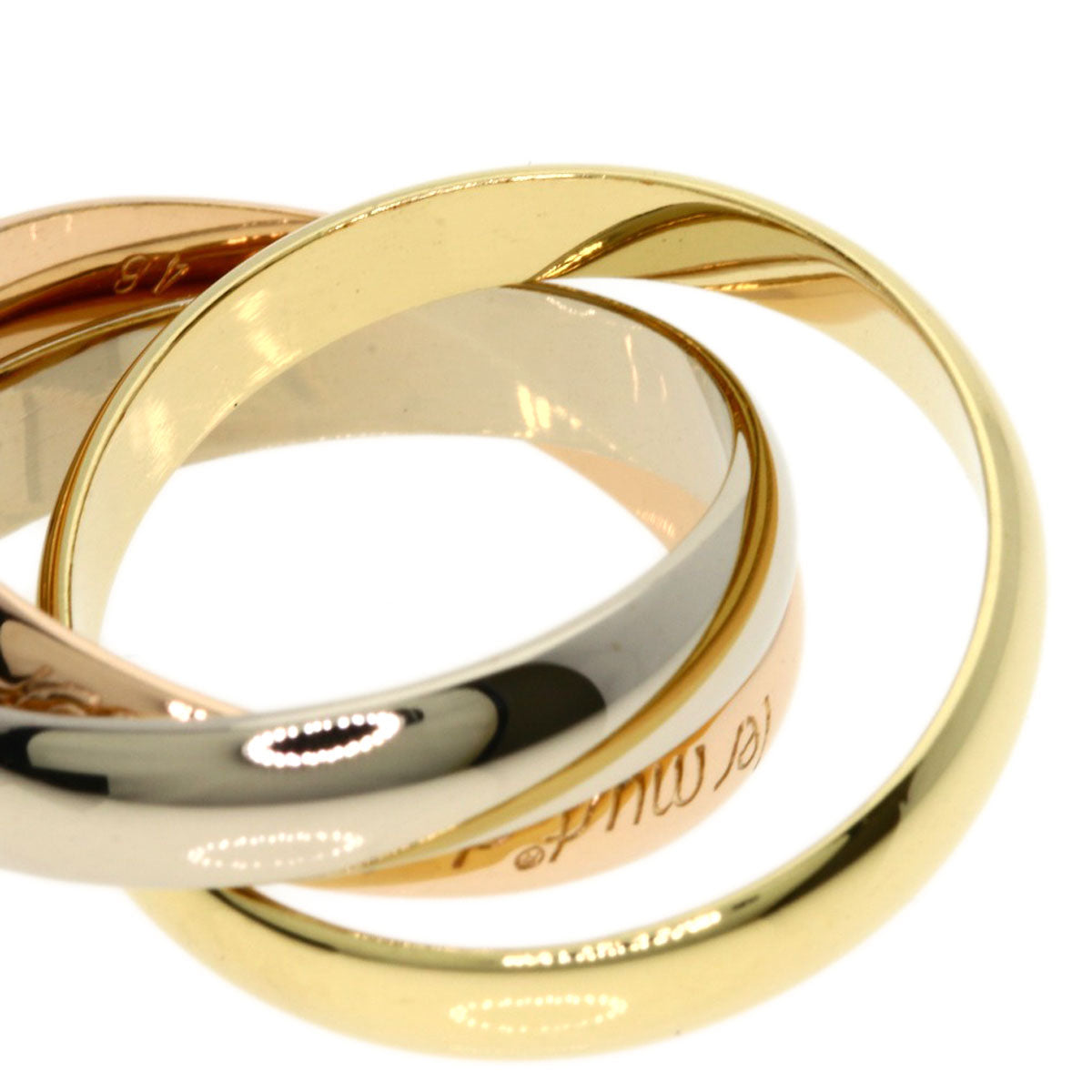 CARTIER Trinity #48 Ring K18 Yellow Gold 18K Pink GoldLadies [Used]