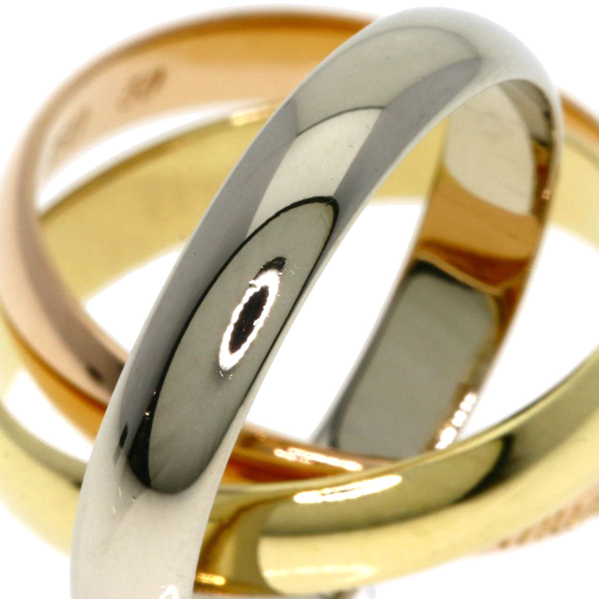 CARTIER Trinity #50 Ring K18 Yellow Gold 18K Pink GoldLadies [Used]