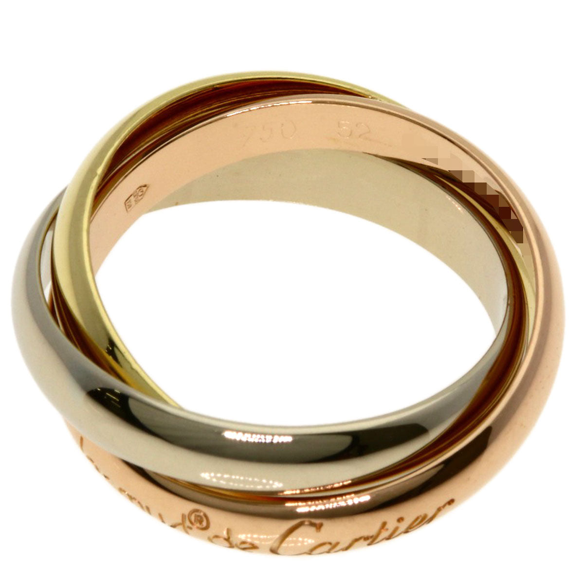 CARTIER Trinity #52 Ring K18 Yellow Gold K18 White GoldLadies [Used]