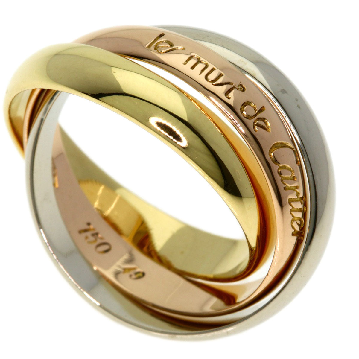 CARTIER Trinity #49 Ring K18 Yellow Gold 18K Pink GoldLadies [Used]