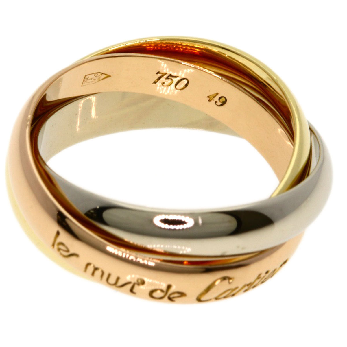 CARTIER Trinity #49 Ring K18 Yellow Gold 18K Pink GoldLadies [Used]