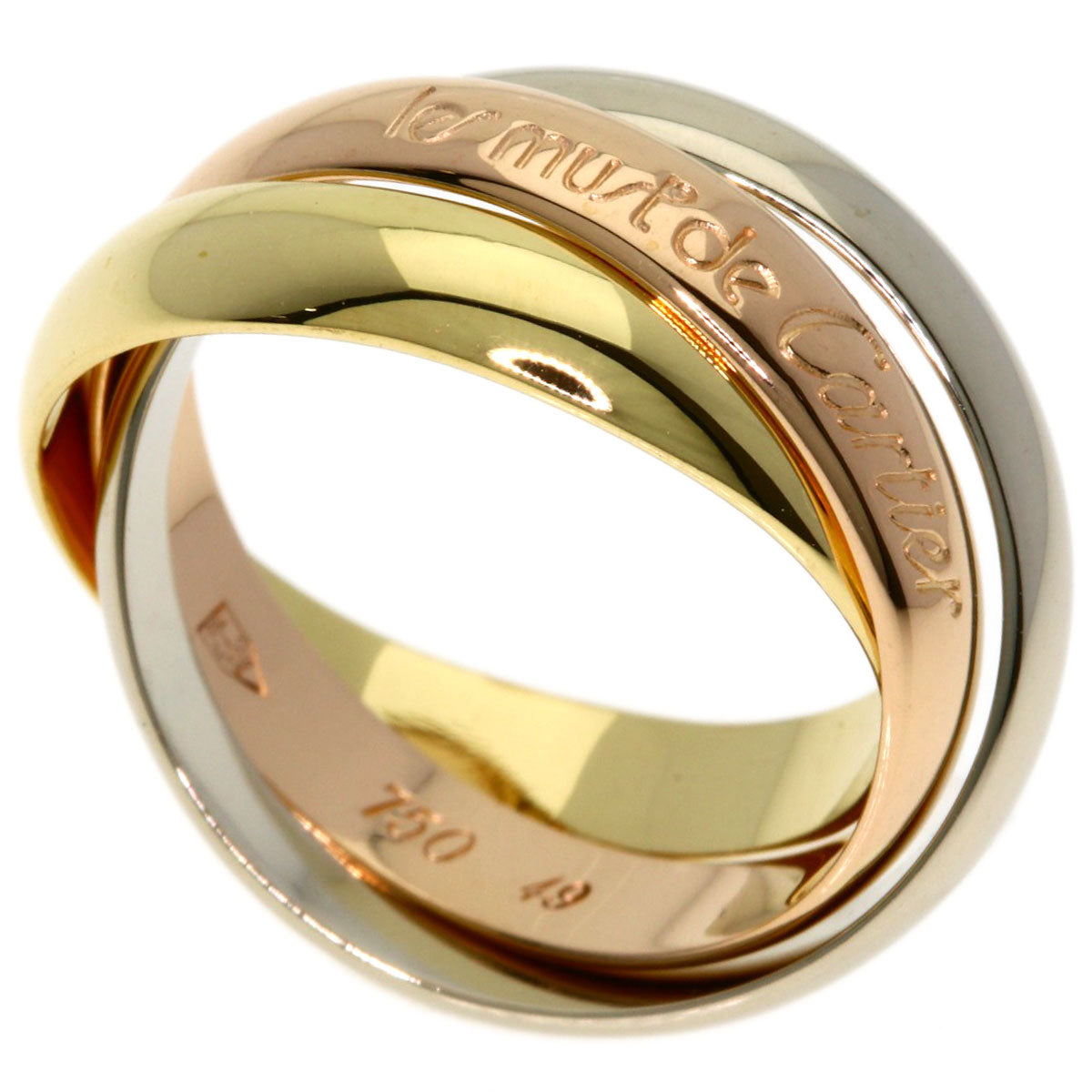 CARTIER Trinity #49 Ring K18 Yellow Gold 18K Pink GoldLadies [Used]