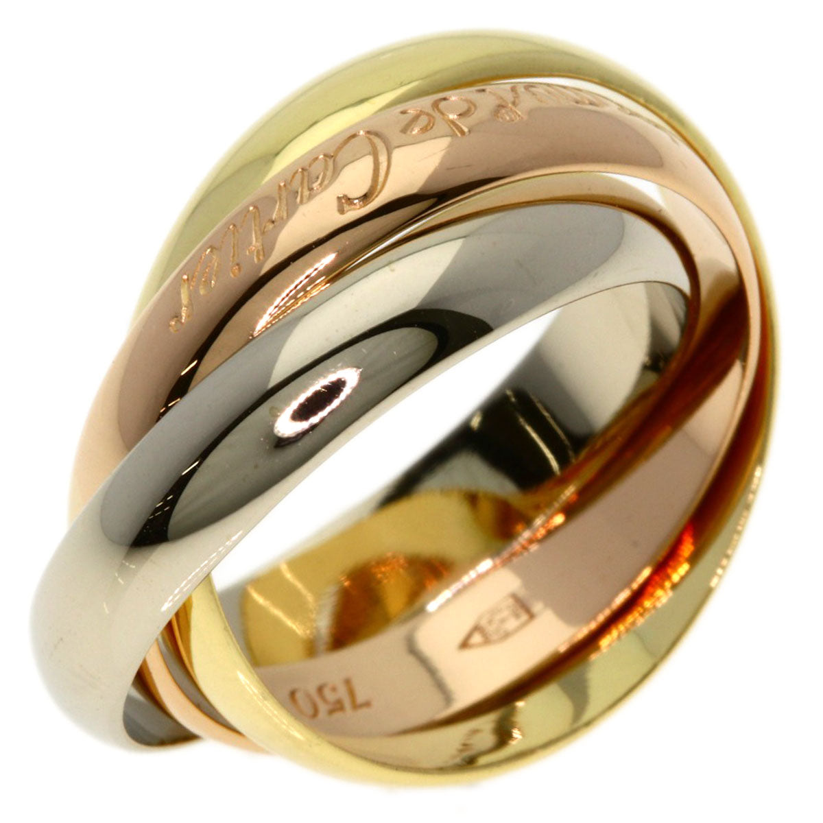 CARTIER Trinity #49 Ring K18 Yellow Gold 18K Pink GoldLadies [Used]