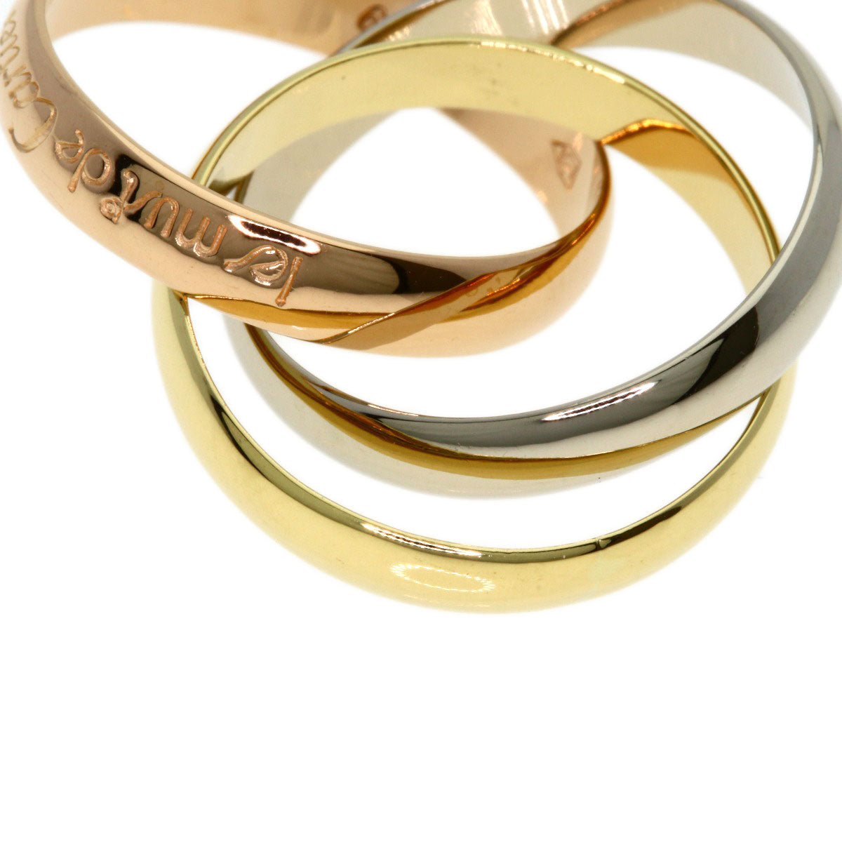 CARTIER Trinity #49 Ring K18 Yellow Gold 18K Pink GoldLadies [Used]