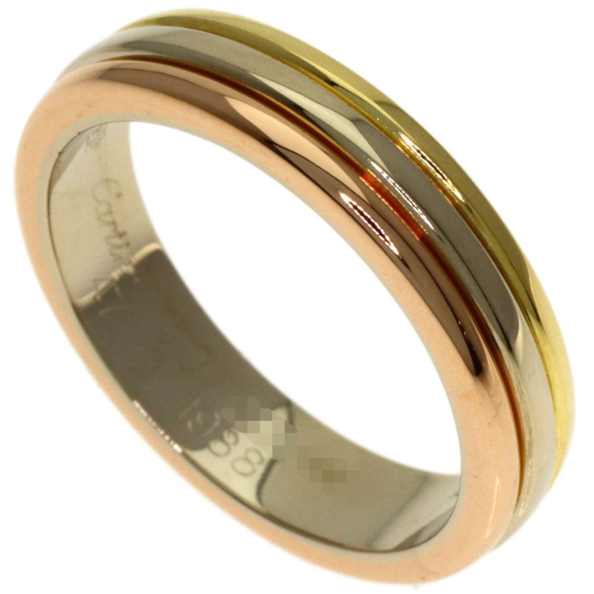 CARTIER Three colors # 47 Ring K18 Yellow Gold K18 White GoldLadies [Used]