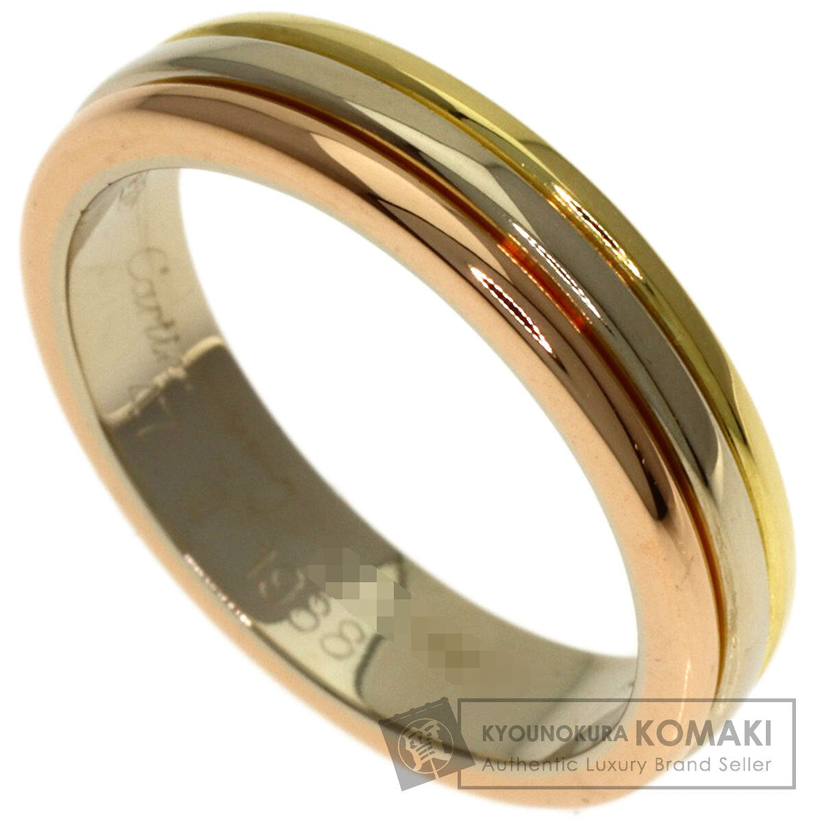 CARTIER Three colors # 47 Ring K18 Yellow Gold K18 White GoldLadies [Used]