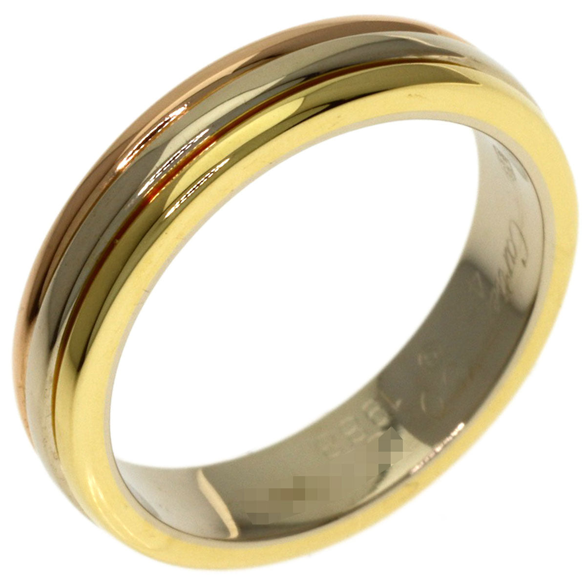CARTIER Three colors # 47 Ring K18 Yellow Gold K18 White GoldLadies [Used]
