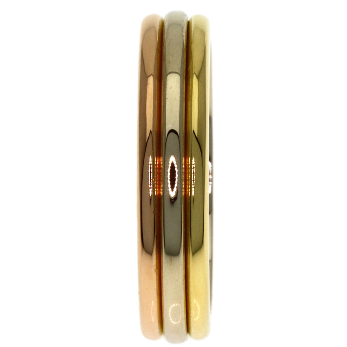 CARTIER Three colors # 47 Ring K18 Yellow Gold K18 White GoldLadies [Used]