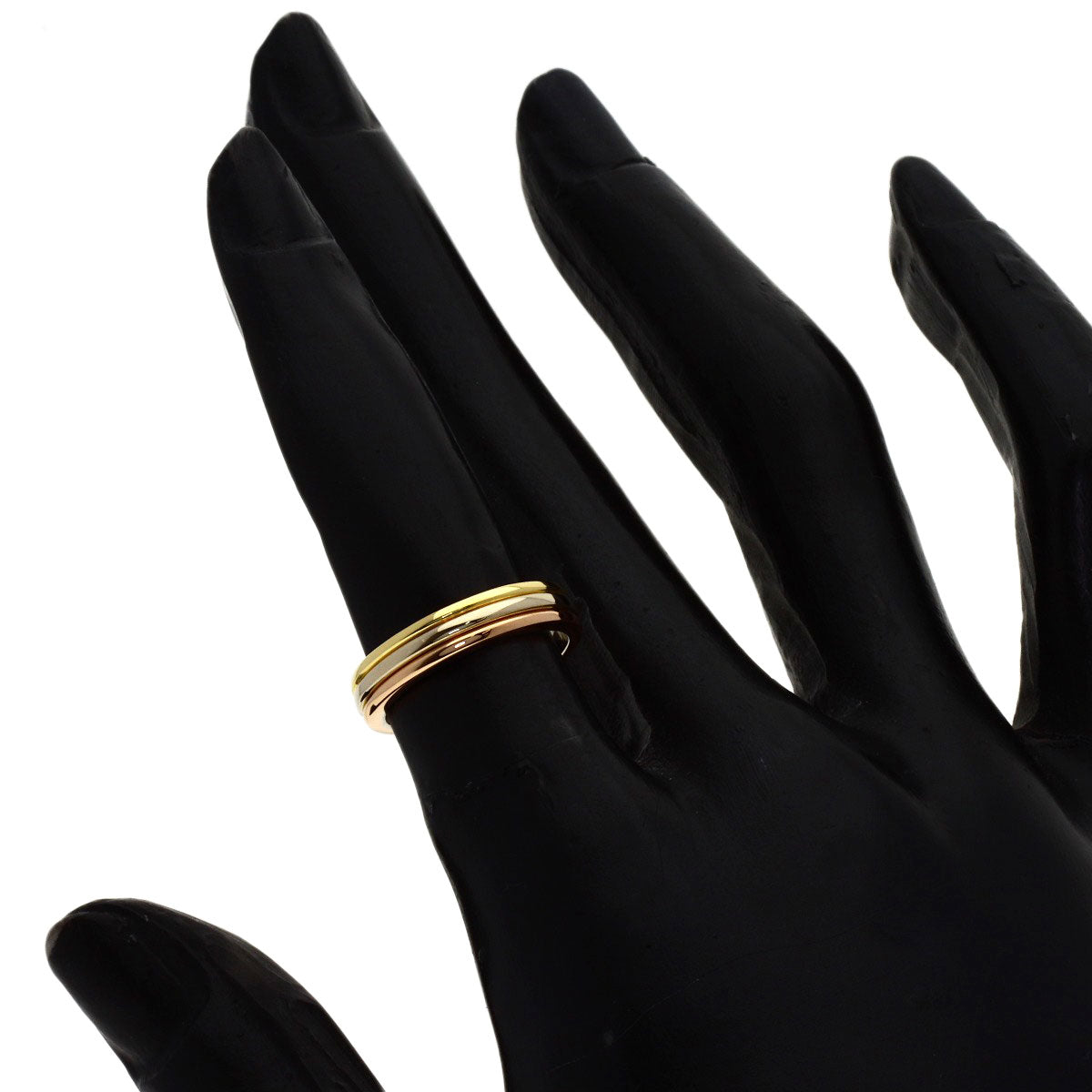 CARTIER Three colors # 47 Ring K18 Yellow Gold K18 White GoldLadies [Used]