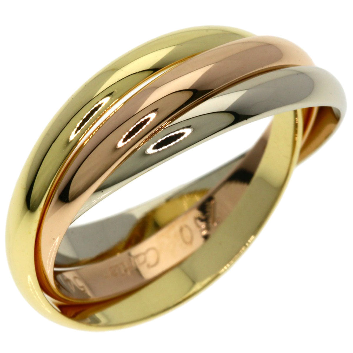 CARTIER Trinity SM #54 Ring K18 Yellow Gold K18 White GoldLadies [Used]