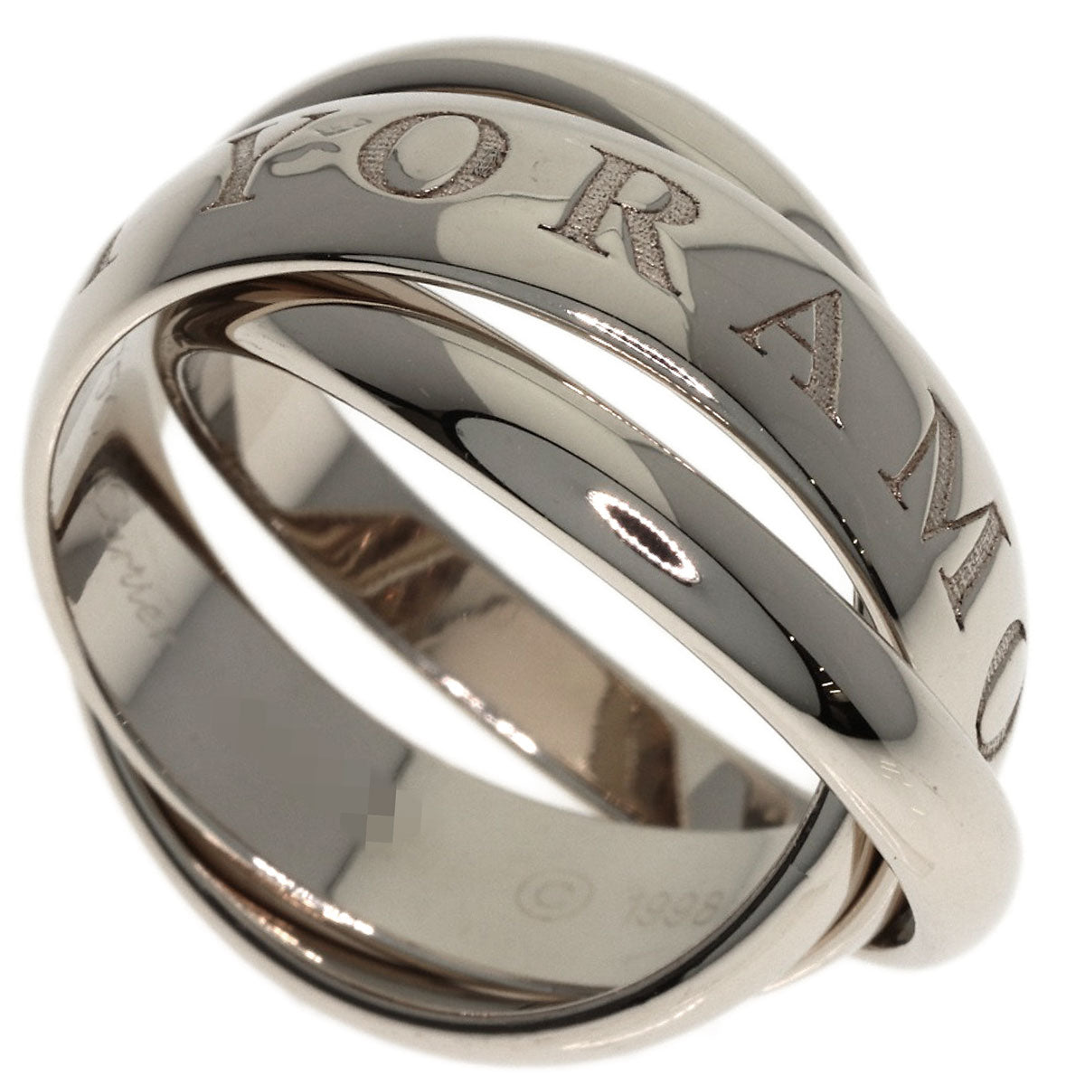 CARTIER Trinity 1998 Christmas Limited Edition #51 Ring K18 White Gold Ladies [Used]