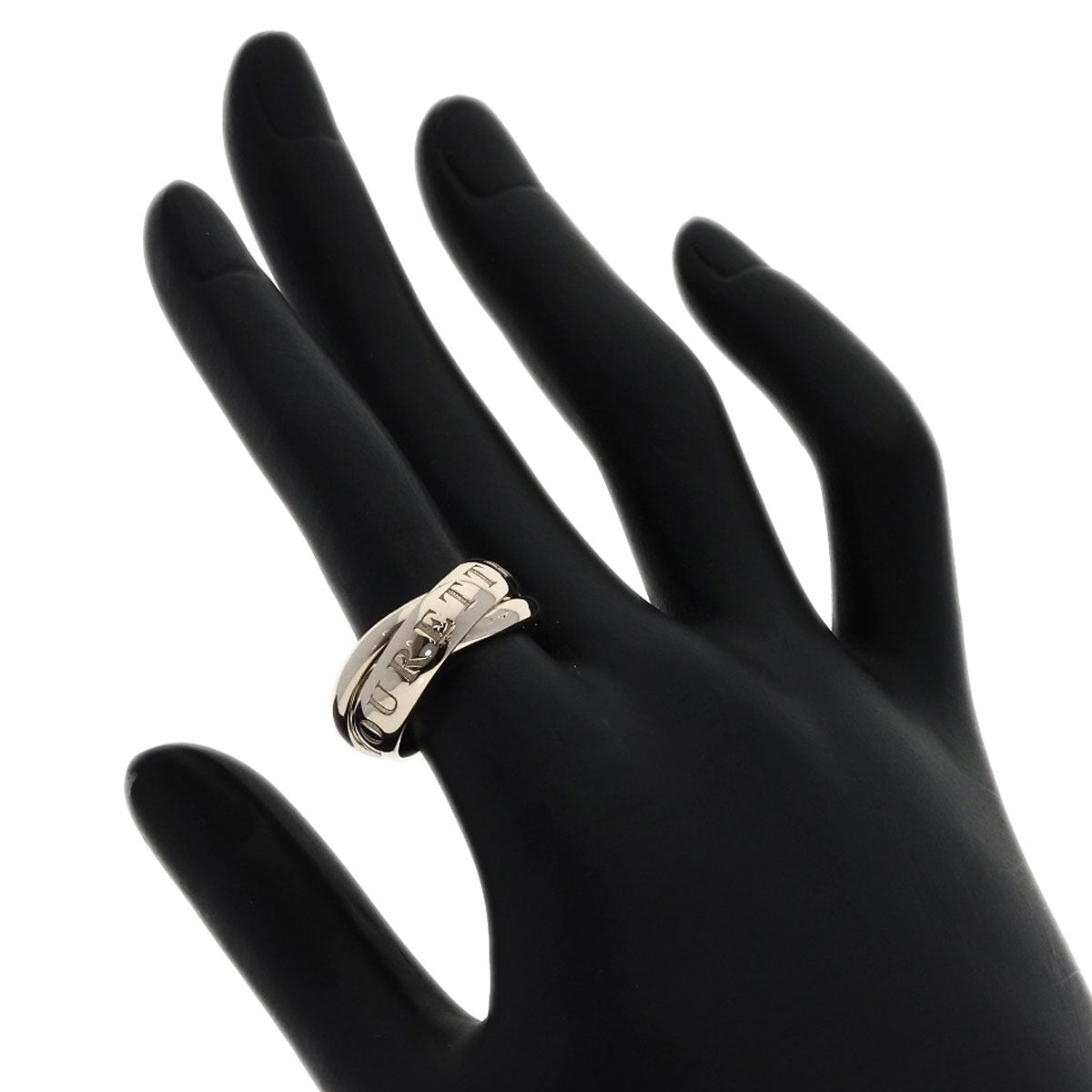 CARTIER Trinity 1998 Christmas Limited Edition #51 Ring K18 White Gold Ladies [Used]