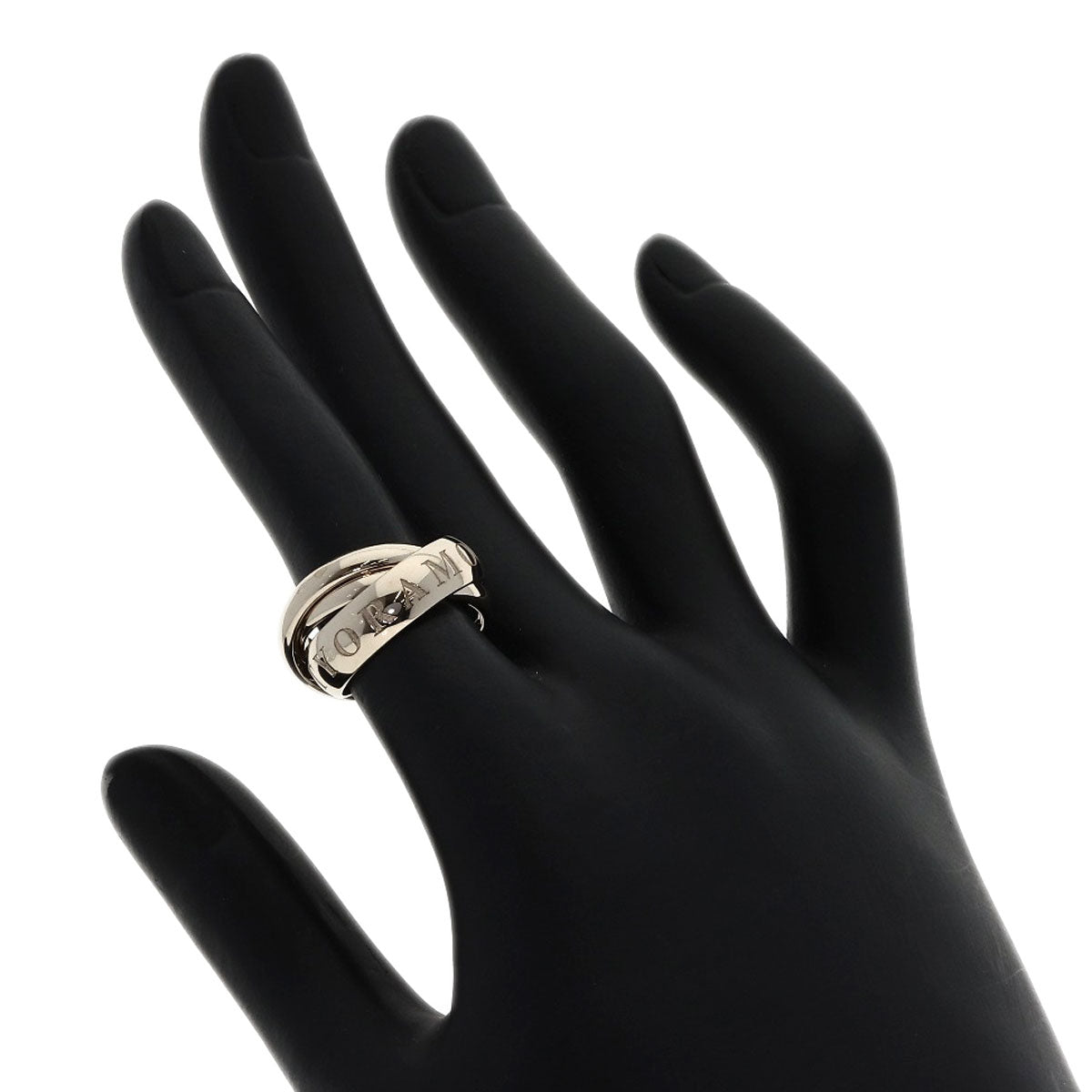 CARTIER Trinity 1998 Christmas Limited Edition #47 Ring K18 White Gold Ladies [Used]