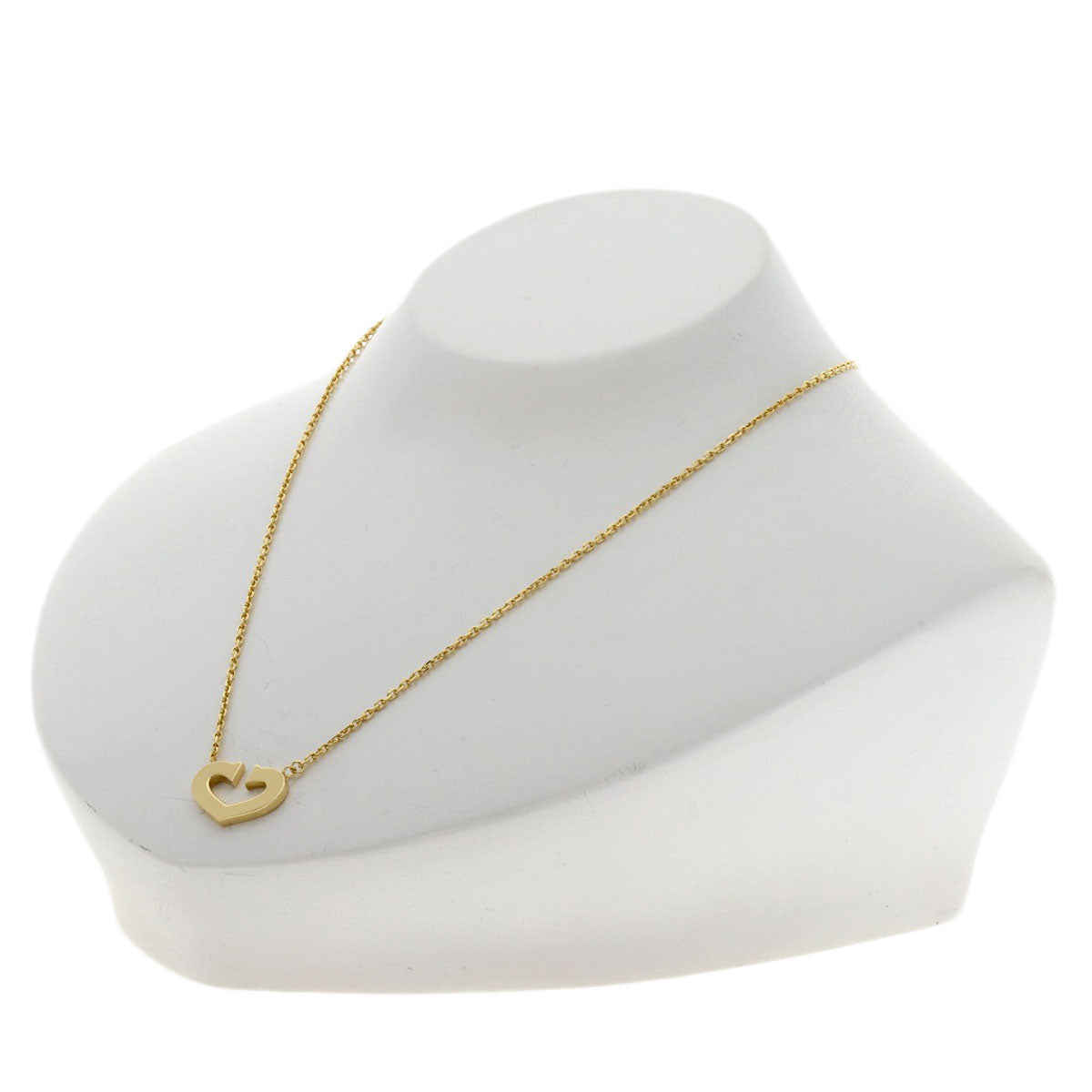 CARTIER C heart Necklace K18 Yellow Gold Ladies [Used]