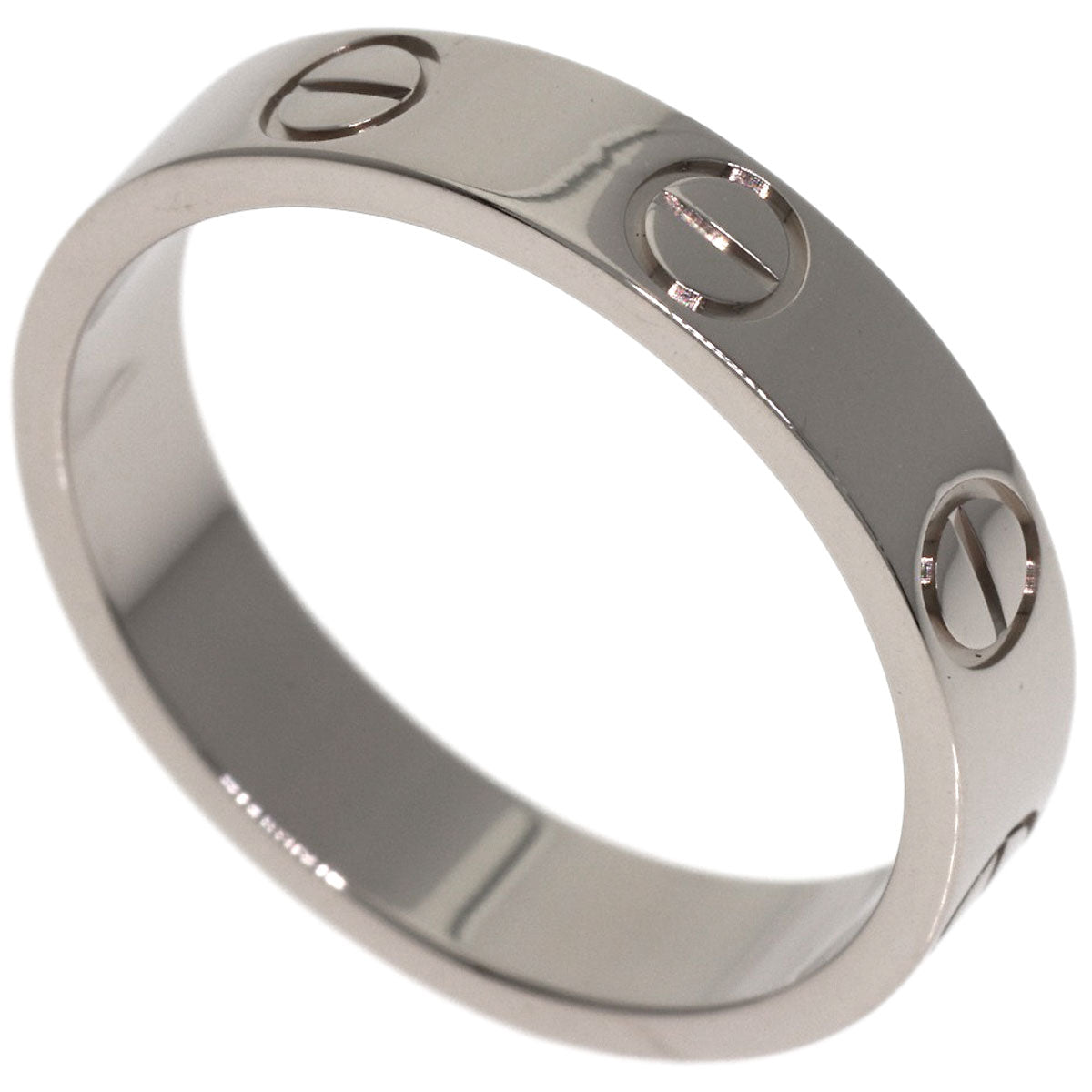 CARTIER Mini love ring # 47 Ring K18 White Gold Ladies [Used]