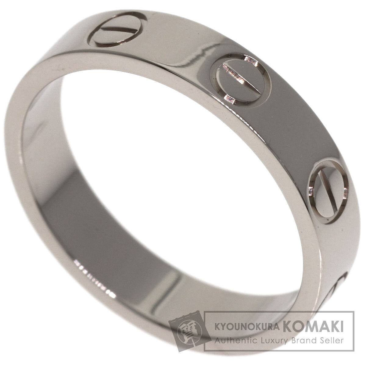 CARTIER Mini love ring # 47 Ring K18 White Gold Ladies [Used]