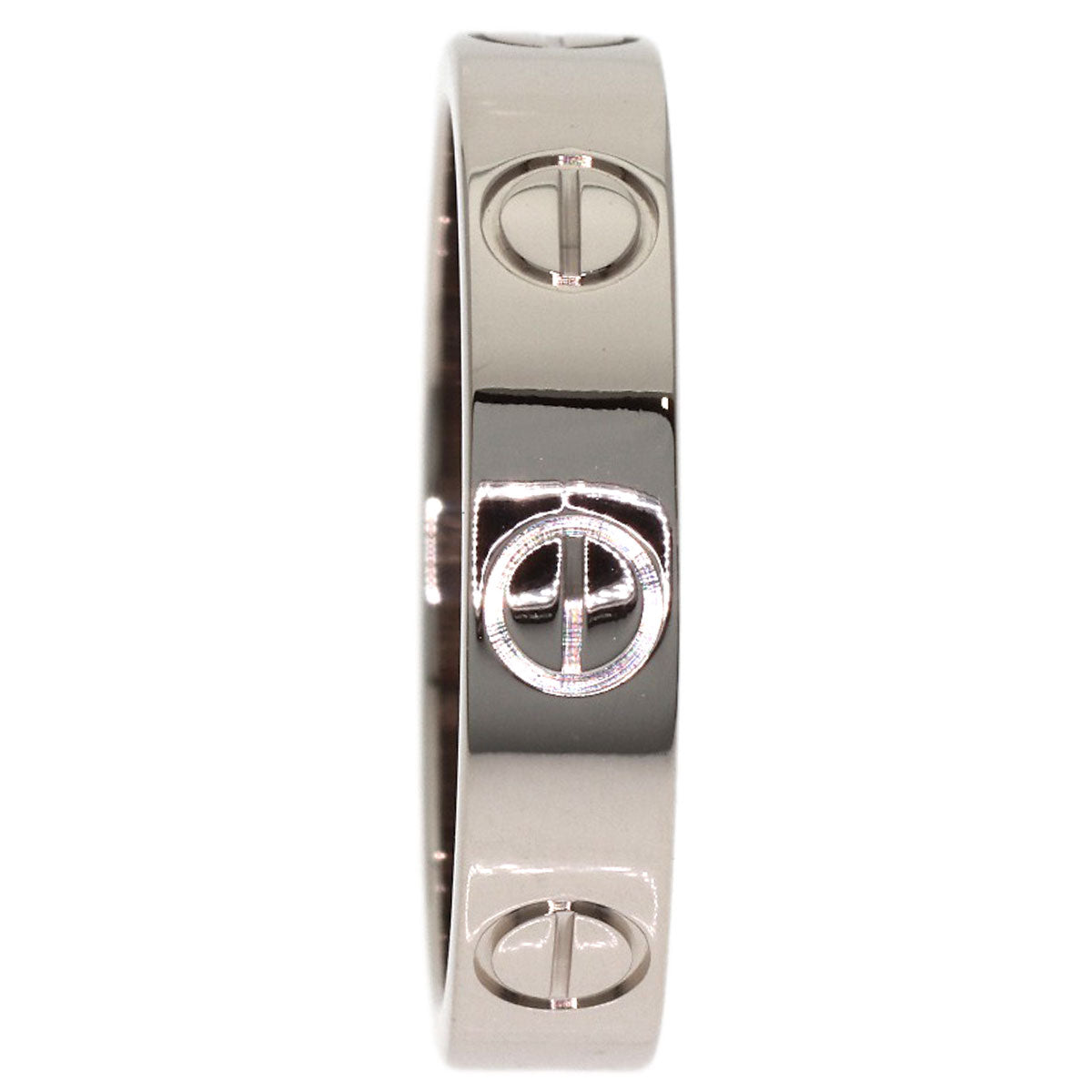 CARTIER Mini love ring # 47 Ring K18 White Gold Ladies [Used]
