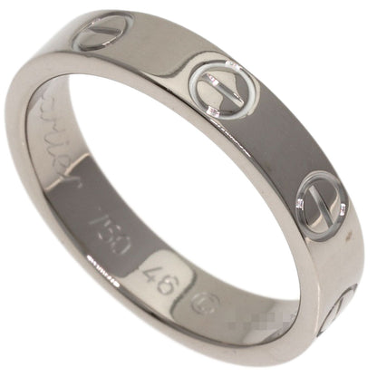 CARTIER mini love ring #46 Ring K18 White Gold Ladies [Used]