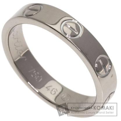 CARTIER mini love ring #46 Ring K18 White Gold Ladies [Used]