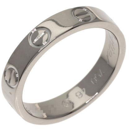 CARTIER mini love ring #46 Ring K18 White Gold Ladies [Used]