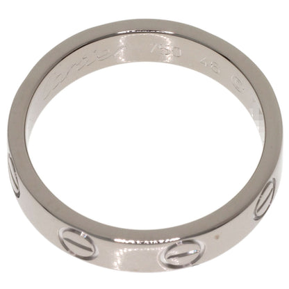 CARTIER mini love ring #46 Ring K18 White Gold Ladies [Used]