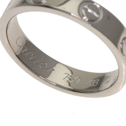 CARTIER mini love ring #46 Ring K18 White Gold Ladies [Used]