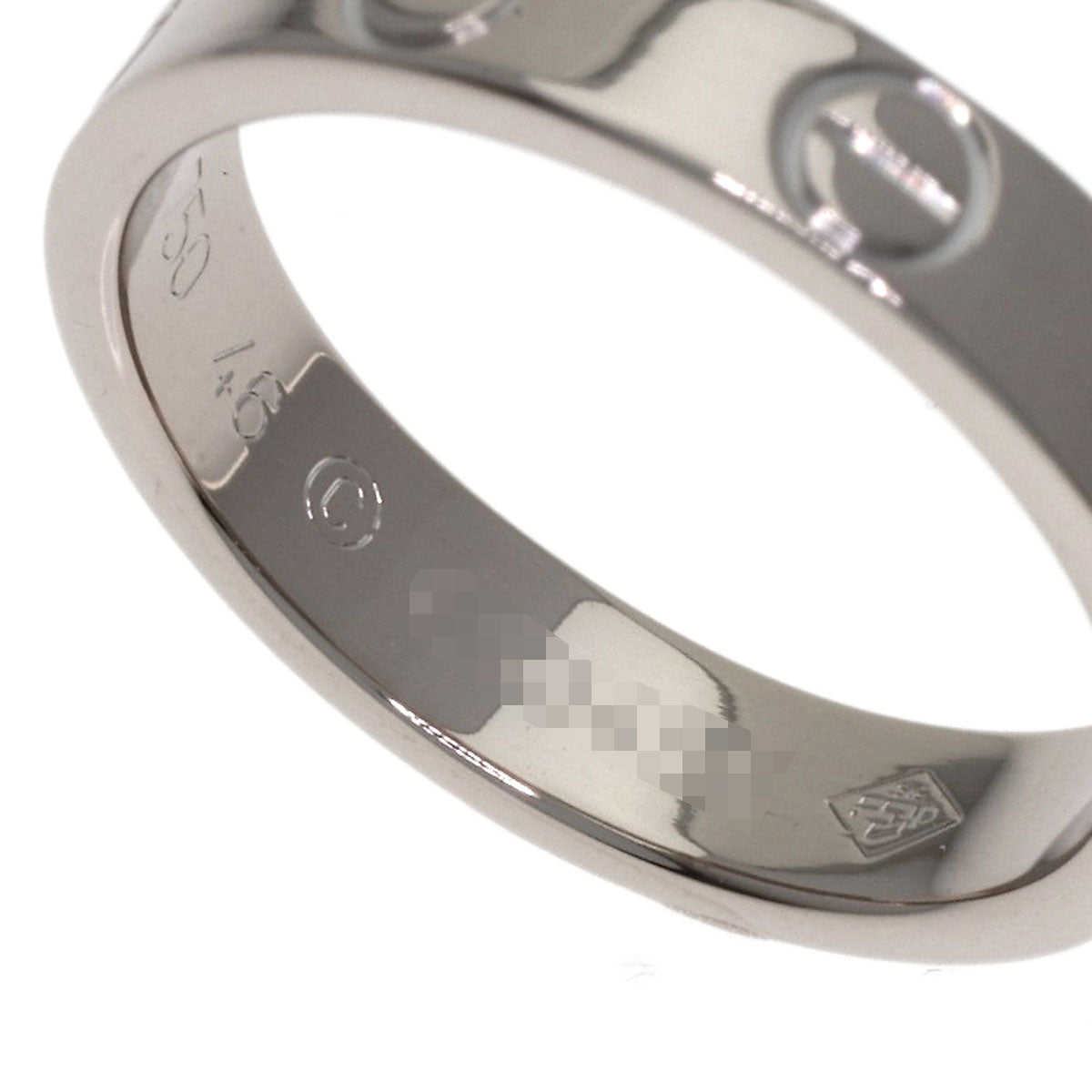 CARTIER mini love ring #46 Ring K18 White Gold Ladies [Used]