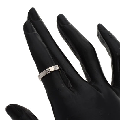 CARTIER mini love ring #46 Ring K18 White Gold Ladies [Used]