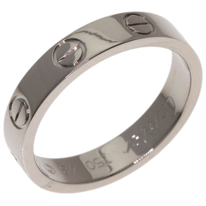 CARTIER Mini love ring # 48 Ring K18 White Gold Ladies [Used]