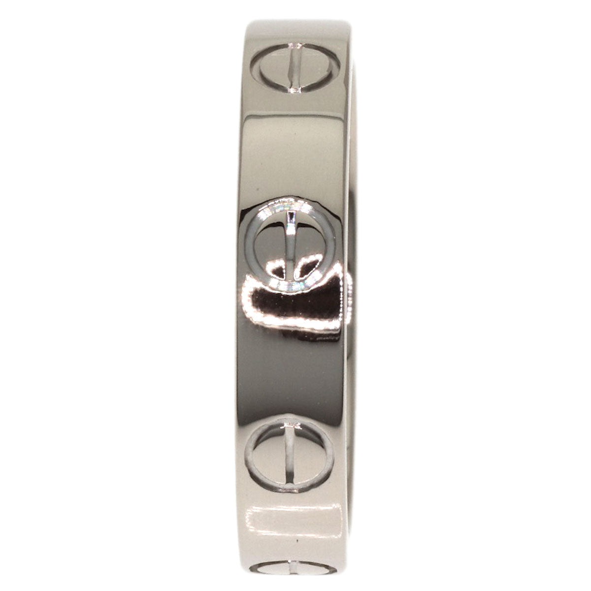 CARTIER Mini love ring # 48 Ring K18 White Gold Ladies [Used]